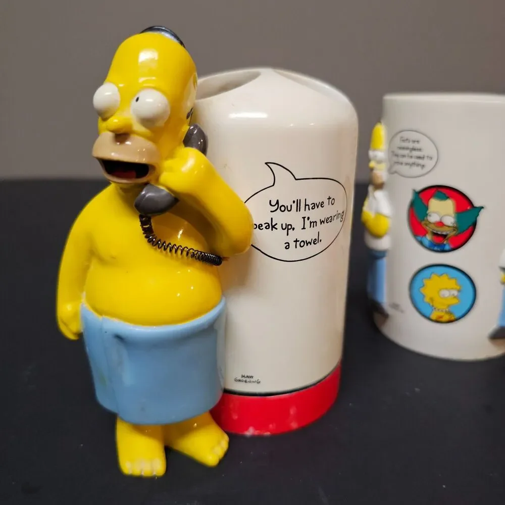 Simpsons 3-Piece Bathroom Accessory Set Toothbrush Holder Soap Dish Cup